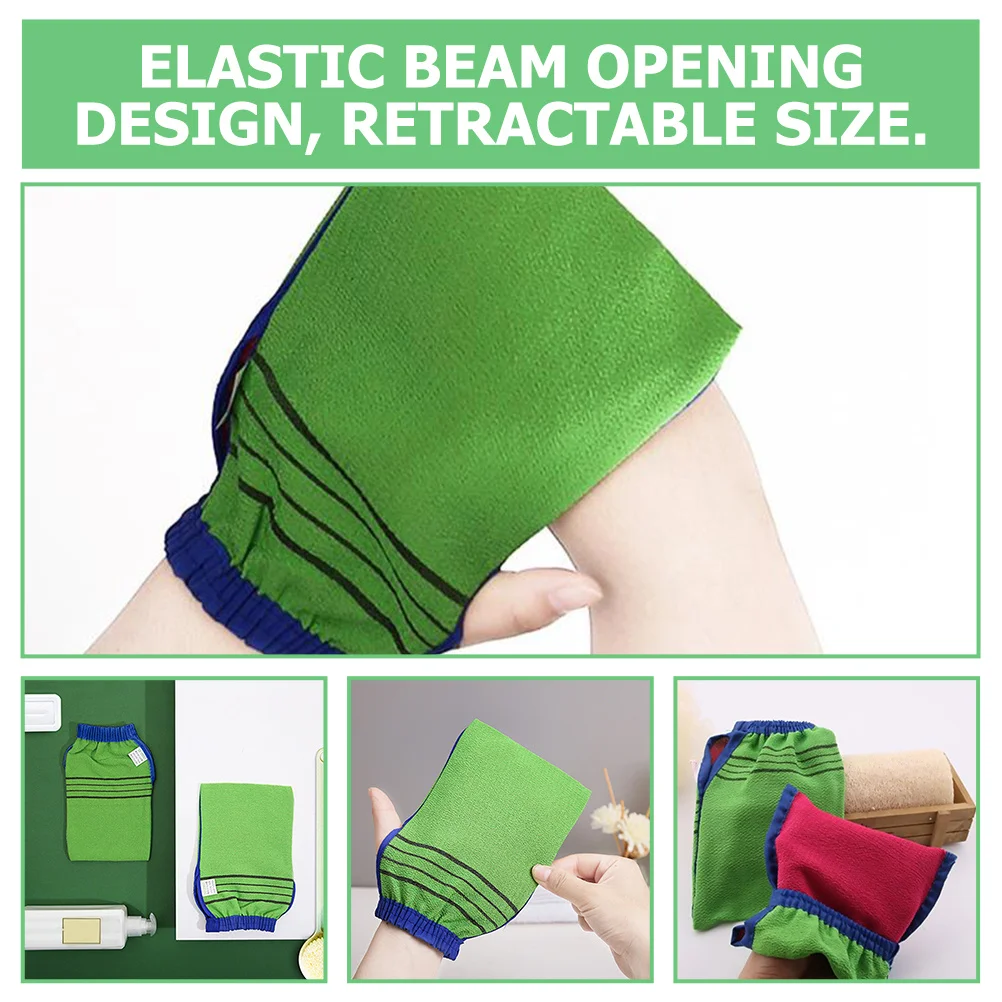 

3Pcs Exfoliating Bath Towel Supple Body Scrubbing Glove for Back Face Neck Palm Deep Cleaning Remove Dead Skin Oil Blackheads