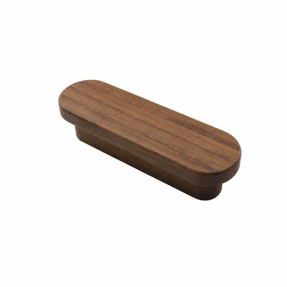 New Walnut Wood Furniture Handles T-Shape Long Solid Drawer Pulls Multi-sized Cabinet Handles Cupboard Wardrobe