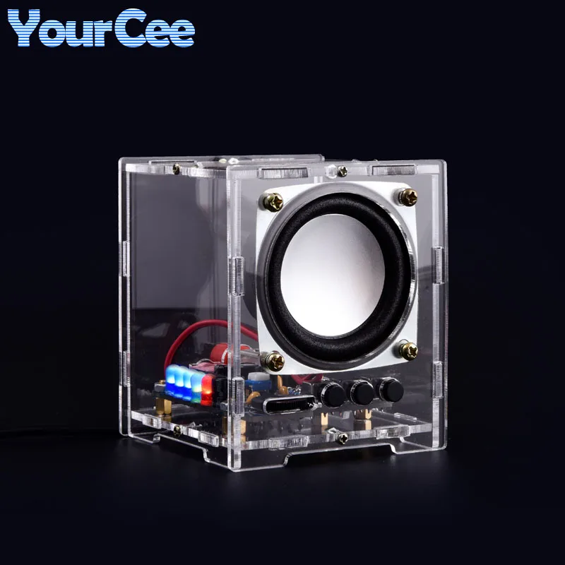 HU-009 BLE Speaker Electronic Component DIY Kit 2Inch 3W HU-044 HU-055 HU-023 Mono/Dual Stereo Mini Speaker Suit with Shell