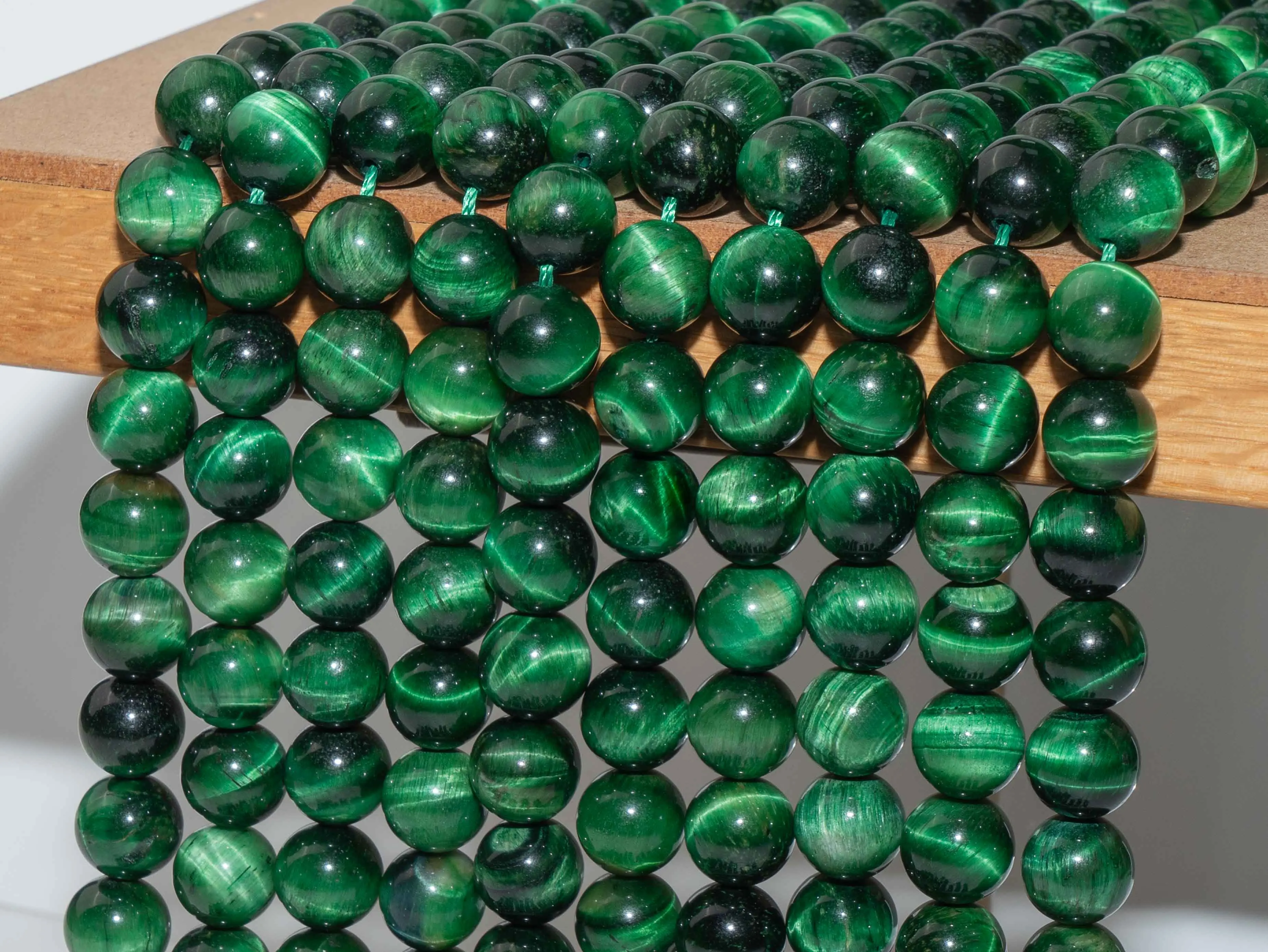 Natural Stone Green Tiger Eye Beads Gemstone Loose Beads Round Shape Size Options 4/6/8/10/12mm for Jewelry Making