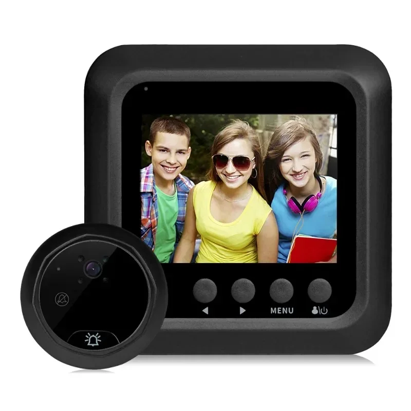 2.4 Inch Video Doorbell 145 Degree Peephole Viewer Video Eye Door Bell Smart Home Outdoor Camera Monitor Visual Doorbell