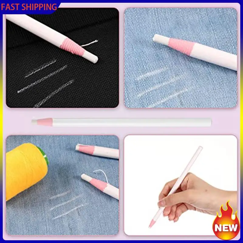 Hot Trend-48 قطعة أقلام رصاص بيضاء غير مرئية قابلة للمسح علامة خياطة بيضاء قلم رصاص قماش علامات الطباشير الأبيض الصناعية