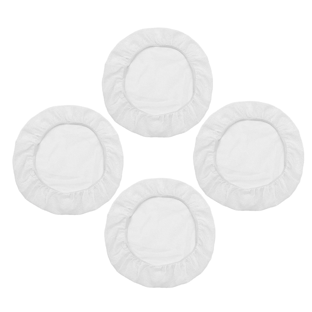 

4pcs Elastic Mesh Hair Nets Cotton Polyester Blend Spacious Breathable Satin Cap For Women Sleep Salon Kitchen Food Service