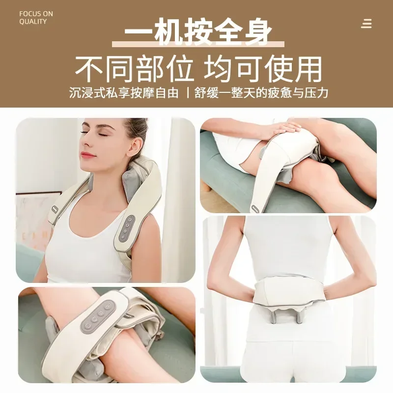 5D U Shape Shiatsu Kneading Neck Massage Shawl Travel Cervical Pillow Heating Relieve Fatigue Relaxation Neck Shoulder Massager