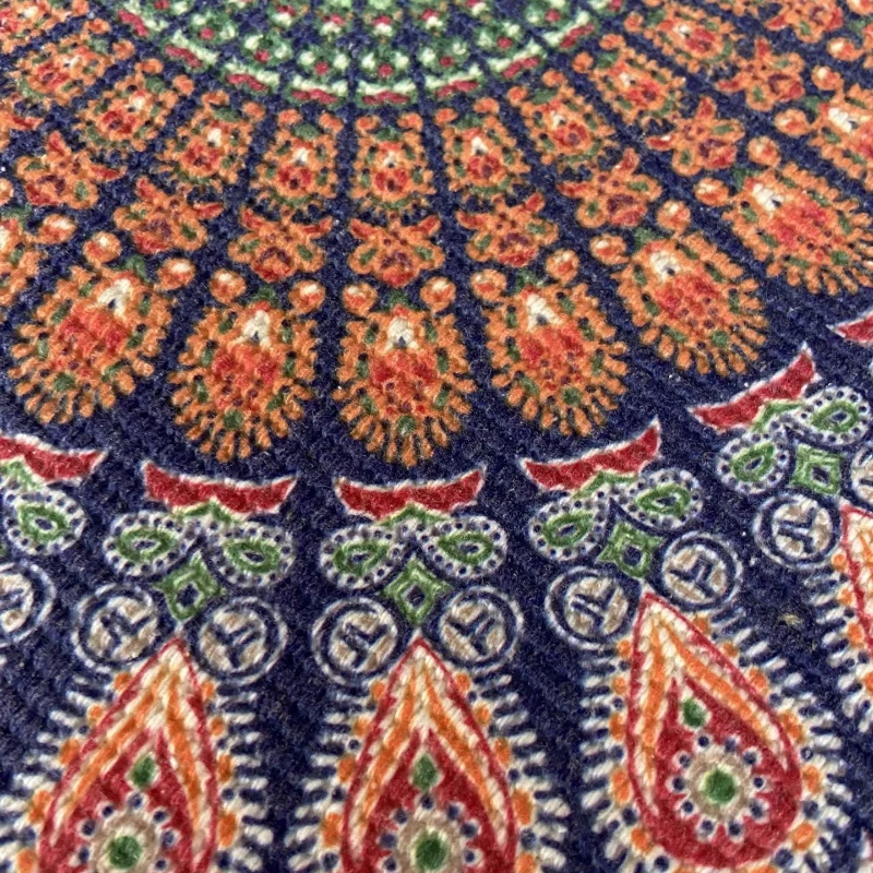 New American Mandala National Style Hand Knotted Head Fringe Cotton Polyester Cotton Hemp Feel Carpet Comfortable Carpet