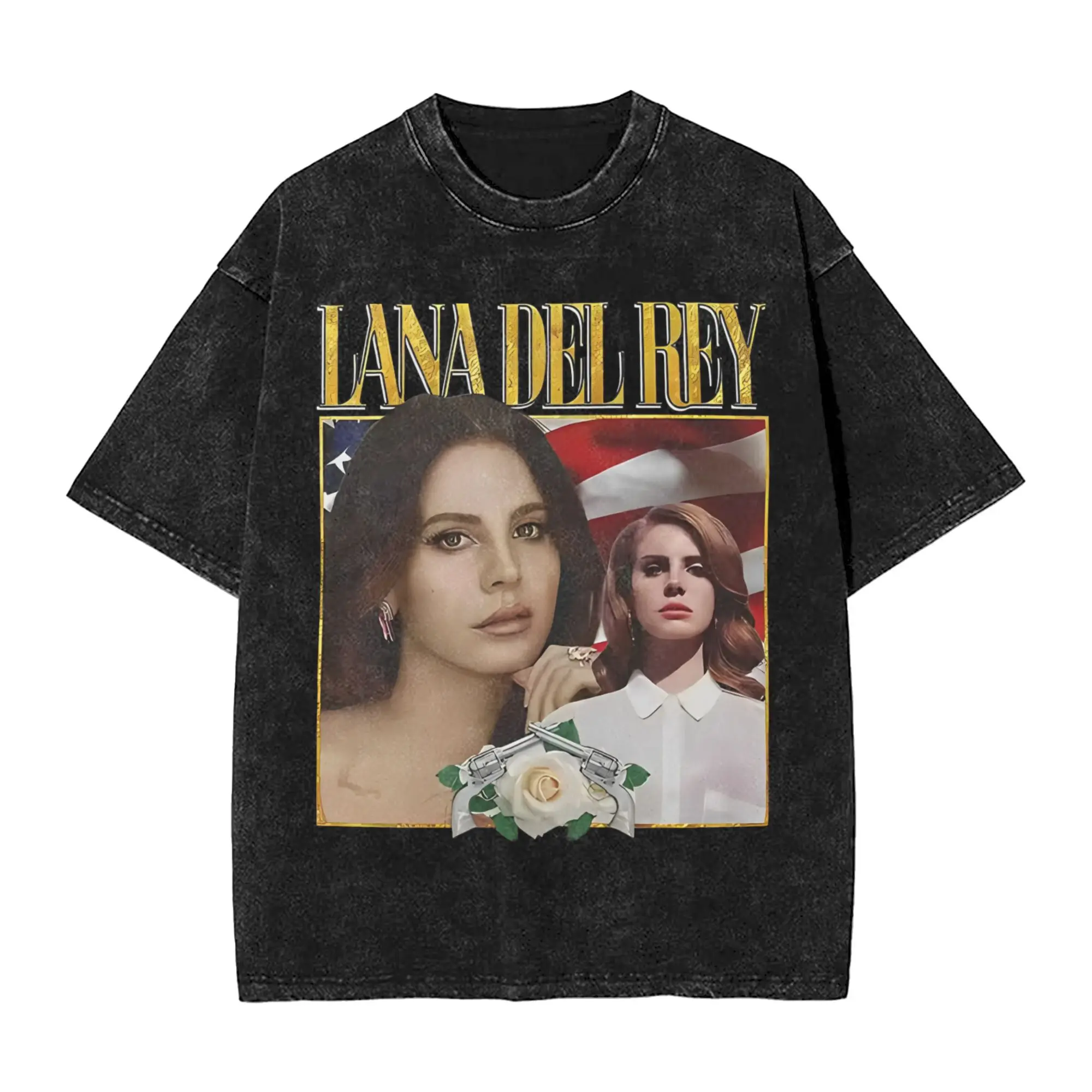 

Men Women's T Shirt Lana Del Rey Ldr Sailing Washed T-Shirts Hip Hop Summer Tees Y2K Retro Printed Cotton Clothing Plus Size