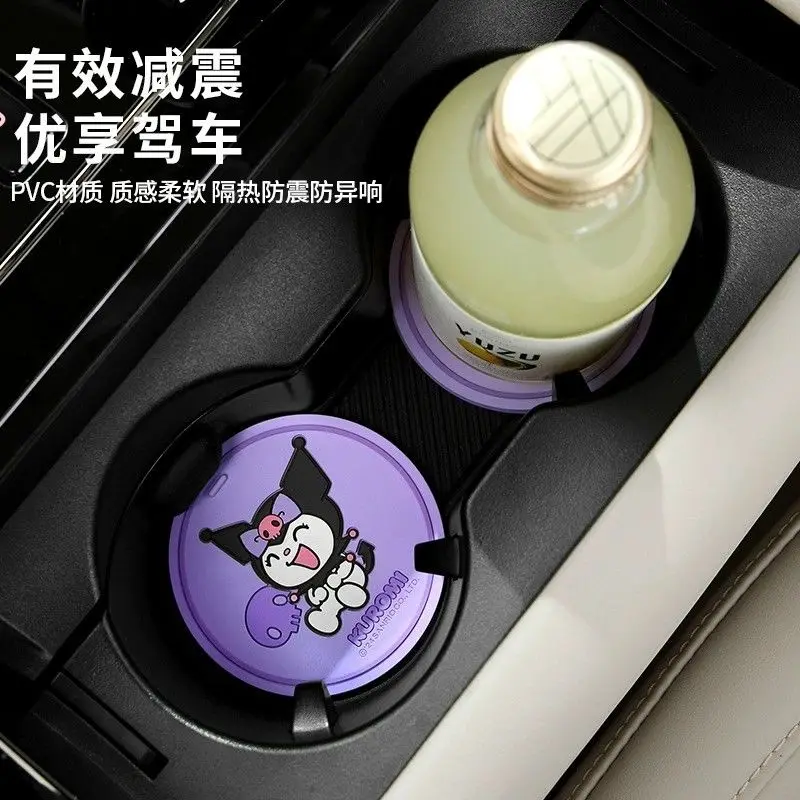 Anime Sanrio Kuromi Car Cup Holder Mat Non Slip Storage Tray Cute Cartoon Cinnamon Dog Auto Accessory Viral Car Decor Vehicle - Image 3