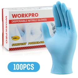 Nitrile Gloves Blue 100pcs/lot Food Grade Waterproof Allergy Free Disposable Work Safety Gloves Nitrile Gloves Mechanic