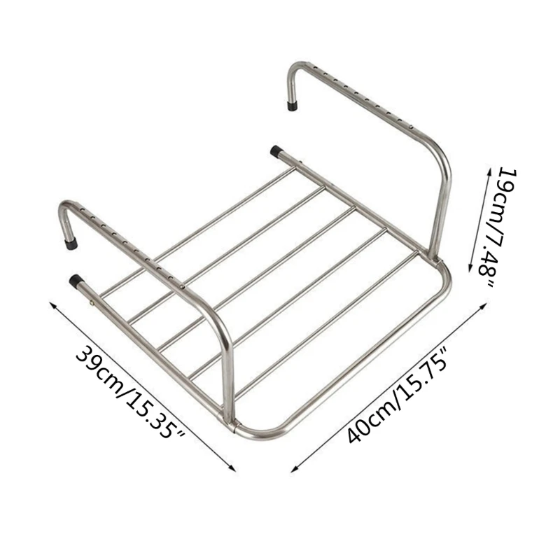 Stainless Steel Folding Drying Rack Metal Hanging Hanger Organization for Socks Clothes Towel Collection