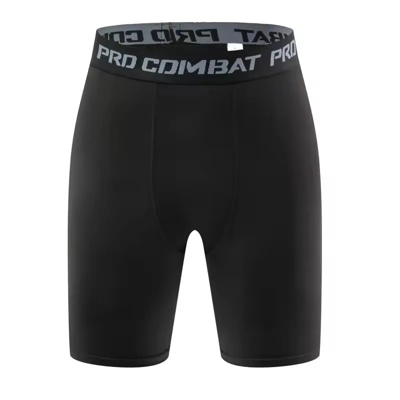 Mens Gym Shorts with Pockets Workout Compression Leggings for Men Polyester Boxer Briefs Running Basketball Athletic Tights