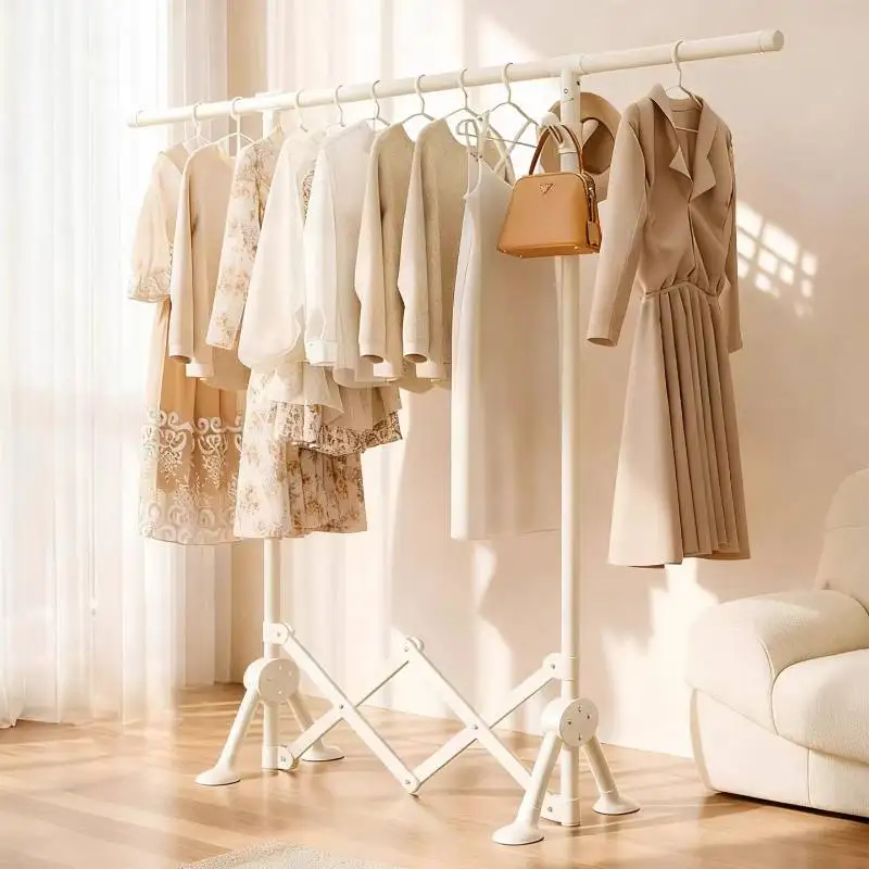 

Foldable Bedroom Clothes Rack Hanger Storage Metal Design Nordic Clothes Rack Living Room Vintage Perchero Para Ropa Furniture