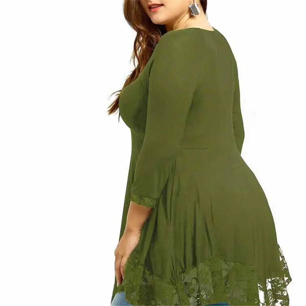 Elegancka sukienka z dekoltem w serek dla kobiet plus size, modny i wygodny wybór, duży rozmiar, łatwa w pielęgnacji, kolor wojskowy zielony, 4XL