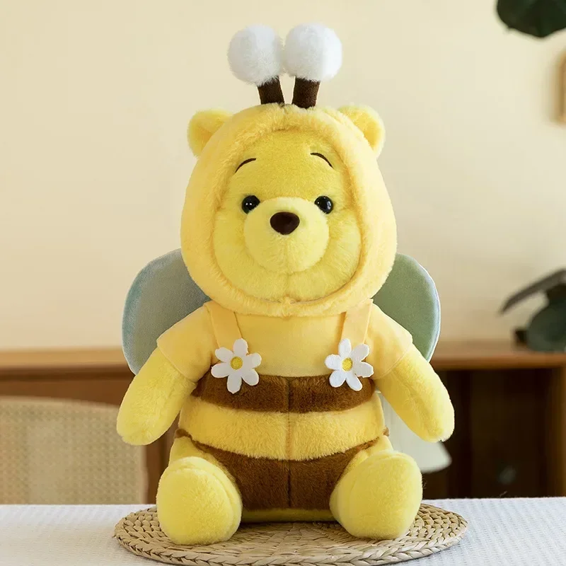 

55cm Genuine Disney Bee Winnie The Pooh Plush Toys Pillow Kawaii Anime Bear Stuffed Doll Toys for Children's Birthday Xmas Gifts
