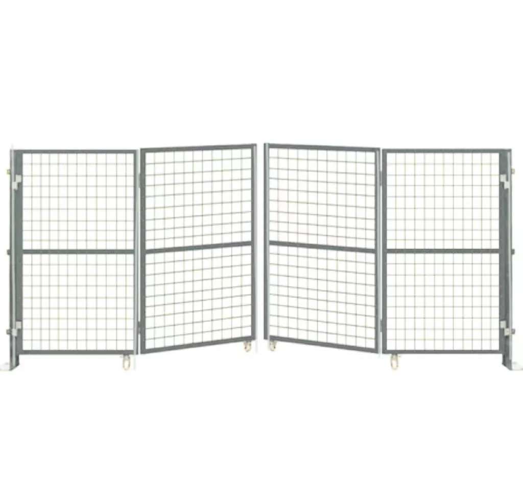 Powder coated galvanized welded mesh gates can be customized for fence and partition isolation