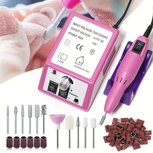 LINMANDA-Juego de máquina perforadora de manicura, 20000 RPM, taladro eléctrico para uñas, removedor de esmalte de Gel, equipo pulidor de uñas portátil
