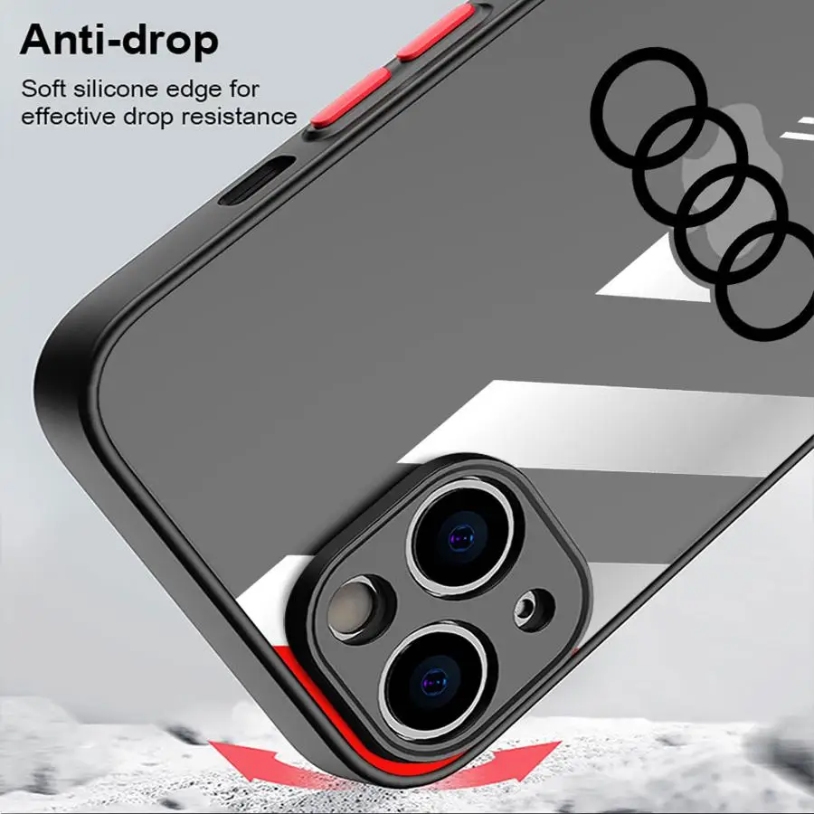 Etui na telefon RS6-Audi Wheels do iPhone\'a 16 15 13 14 11 12 Pro Max 12 Mini 7 8 XR XS 16 Plus 15Pro MAX Matte Soft Cover Shell