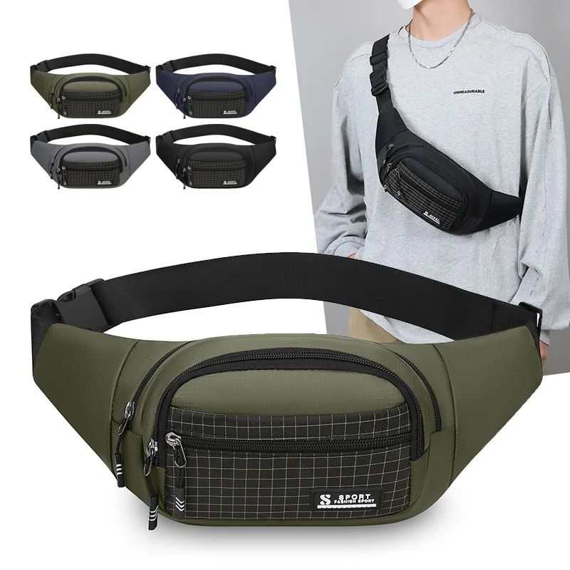 

Unisex Large Capacity Fitness Waist Pack Portable Anti Theft Ultra Thin Small Chest Bag Sports Outdoor Leisure Running Waist Bag