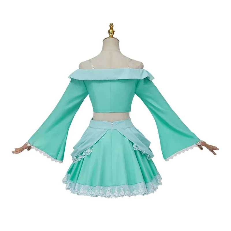 2025 nueva princesa Rosalina Cosplay para mujer traje de Halloween lindo azul claro Crop Tops faldas conjunto Comic Con Galaxy Star P ☆ ★ ee ☆ ★