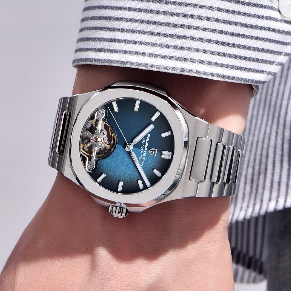 Men's Luxury Automatic Mechanical Tourbillon Watch, Waterproof