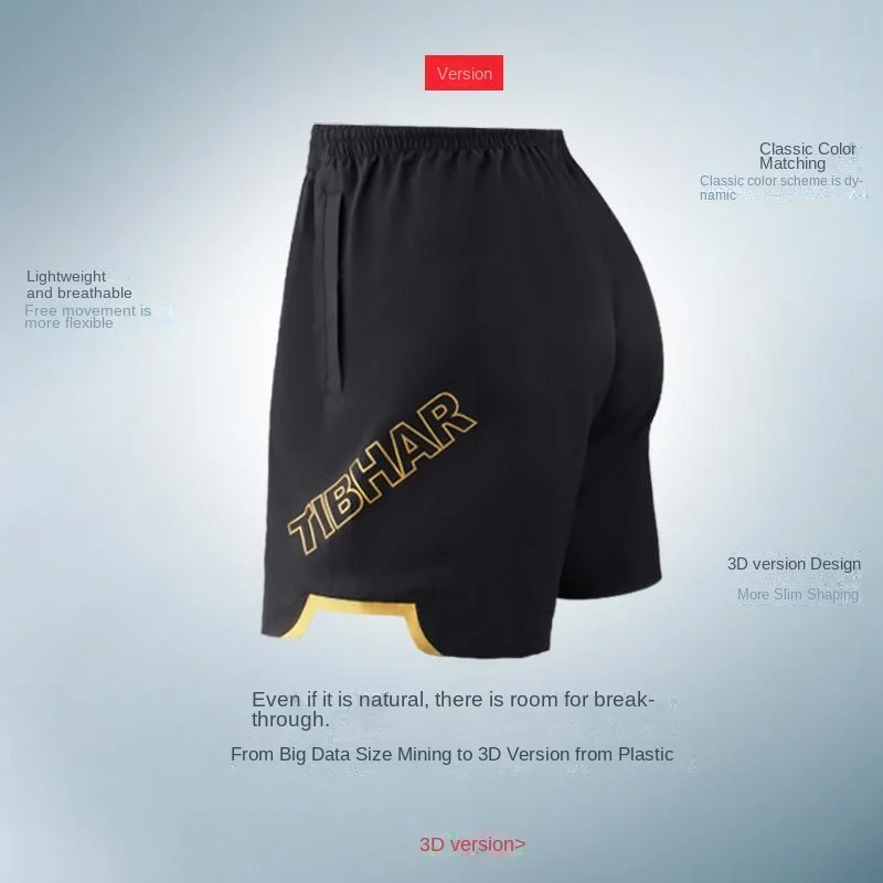 TIBHAR Tafeltennisshorts Sportshorts voor heren en dames Sneldrogend, ademend, los en comfortabel