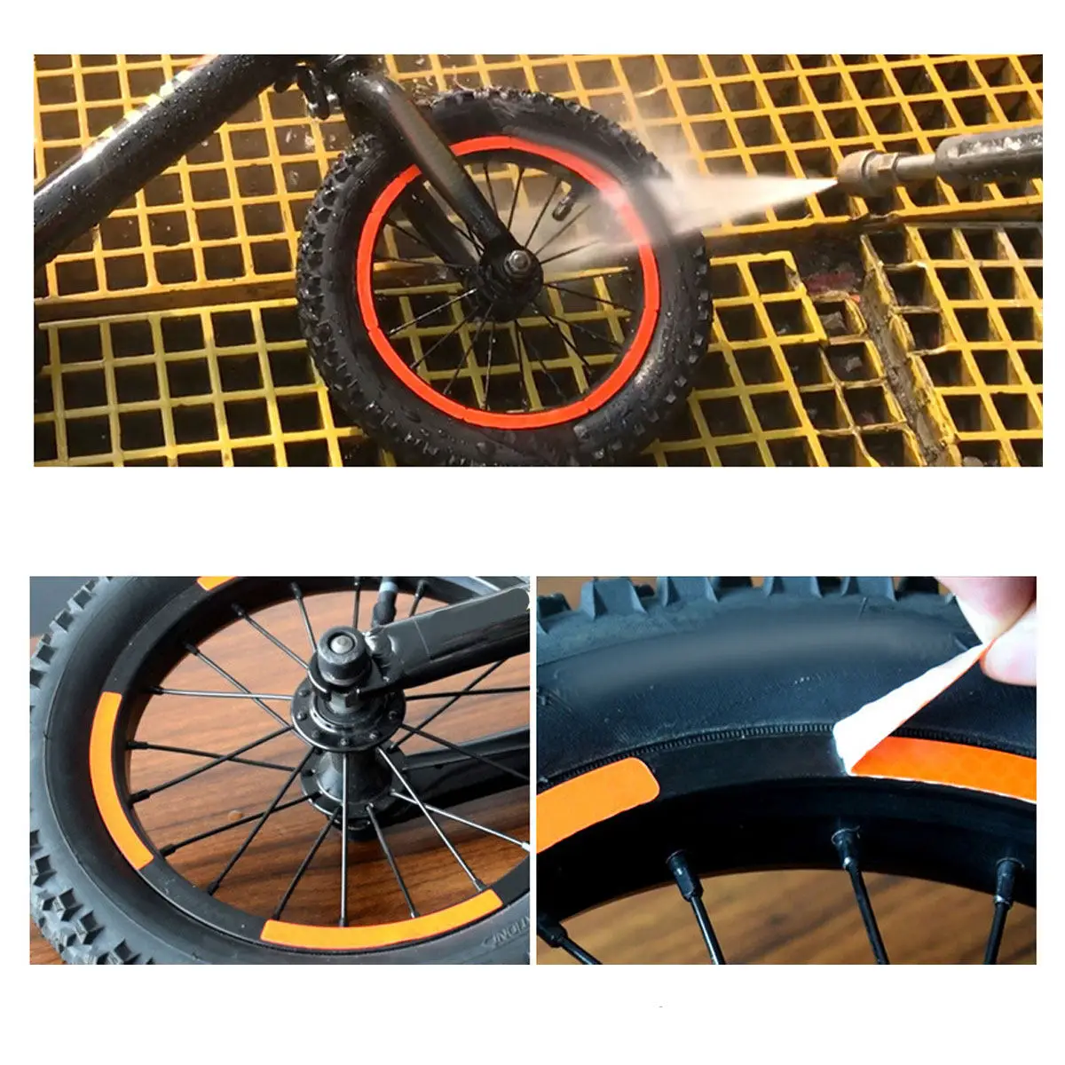 

5 шт. светоотражающие наклейки для велосипеда, водонепроницаемые, износостойкие, гибкие, высокой яркости, предупреждающие полосы для безопасности, для ночного видимости, для дорожного движения