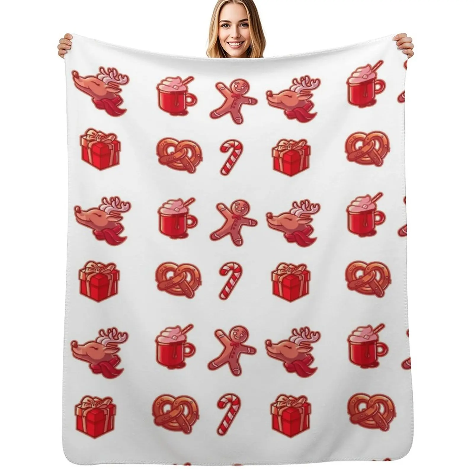 

Christmas Sticker Pack Throw Blanket Shaggy Giant Sofa for babies Tourist Blankets