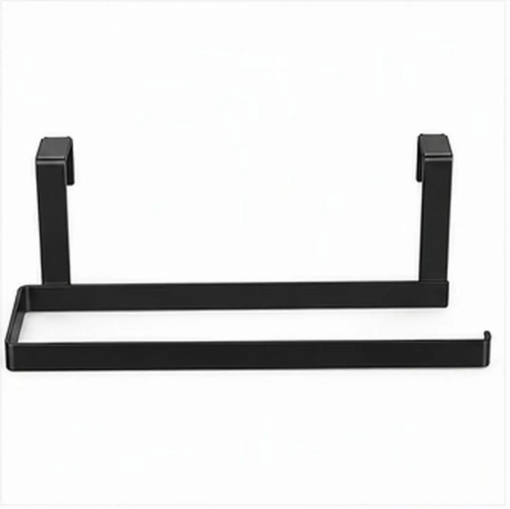 Kitchen Roll Paper Holder Nail Free U Shape Heavy Duty Storage Rack Cabinet Towel Tissue Organizer Clip-on Door Cupboard
