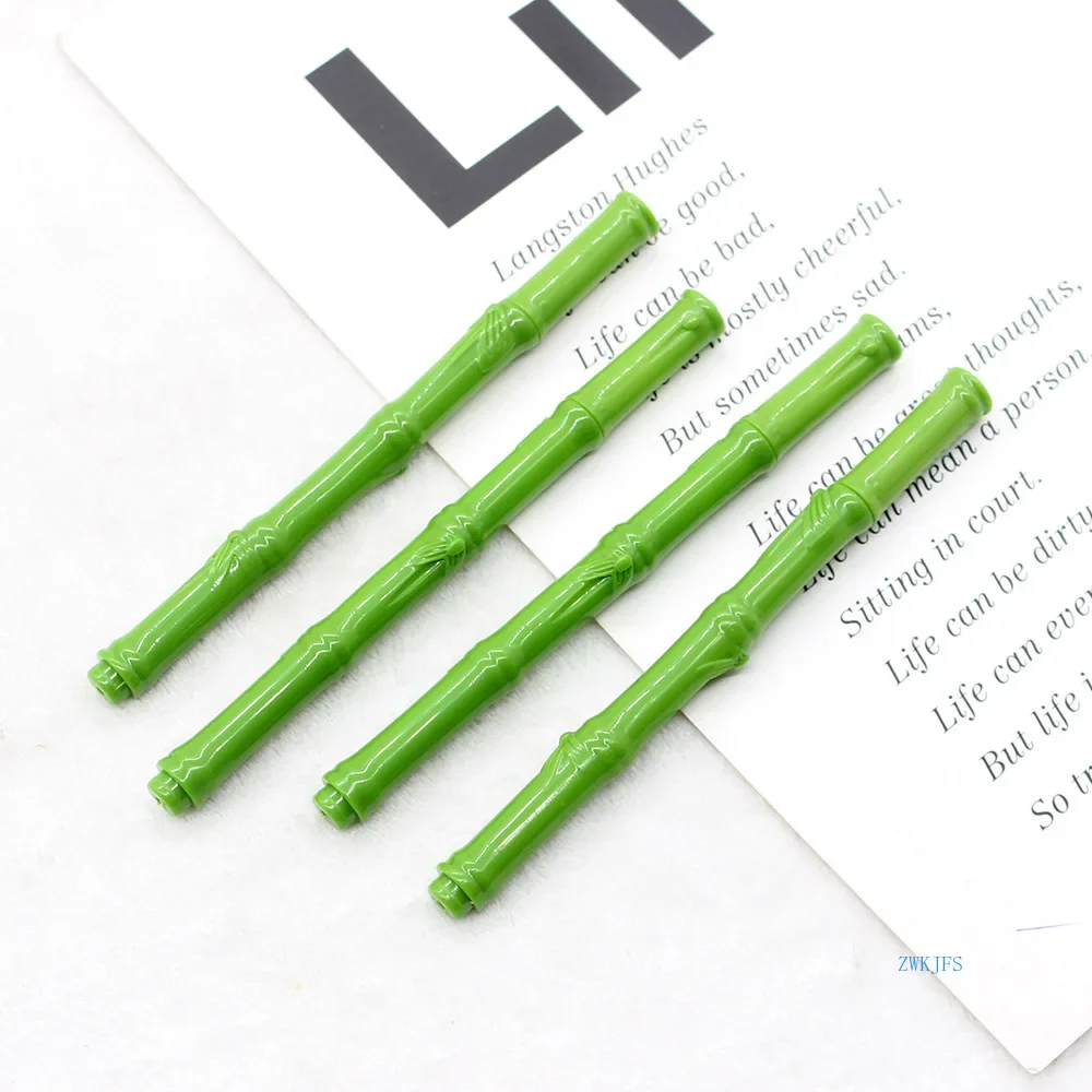 

50 шт., свежая зеленая бамбуковая форма, набор шариковых ручек, алмазная бамбуковая атомная ручка, подарочная ручка