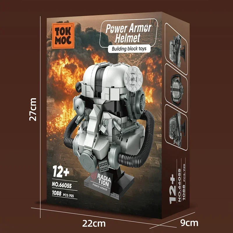 

1168PCS Expert Power Military Games Movie Armor Helmet Radiation Helmet Gas Mask Model Building Blocks Novelty Kids Toys Navidad