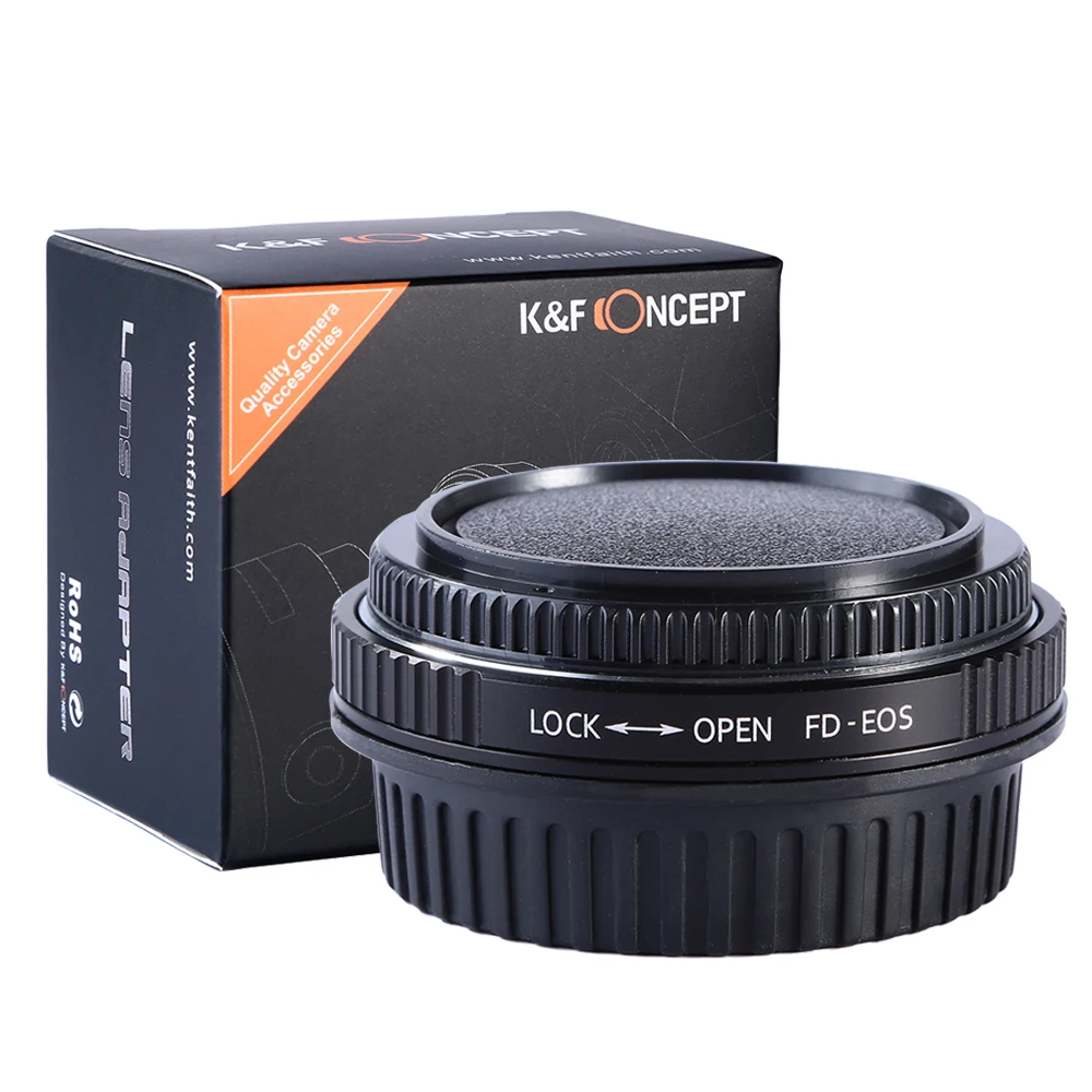 K&F Concept Lens Adapter for Canon FD with glass mount lens to Canon EOS EF camera 1DX 5DS 5D3 6D2 7D 700D 750D 760D