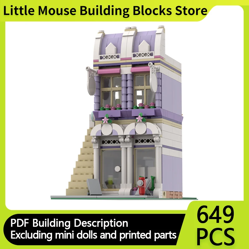 

Street View Model MOC Building Bricks City Residential Building Modular Technology Gifts Holiday Assemble Children Toys Suit