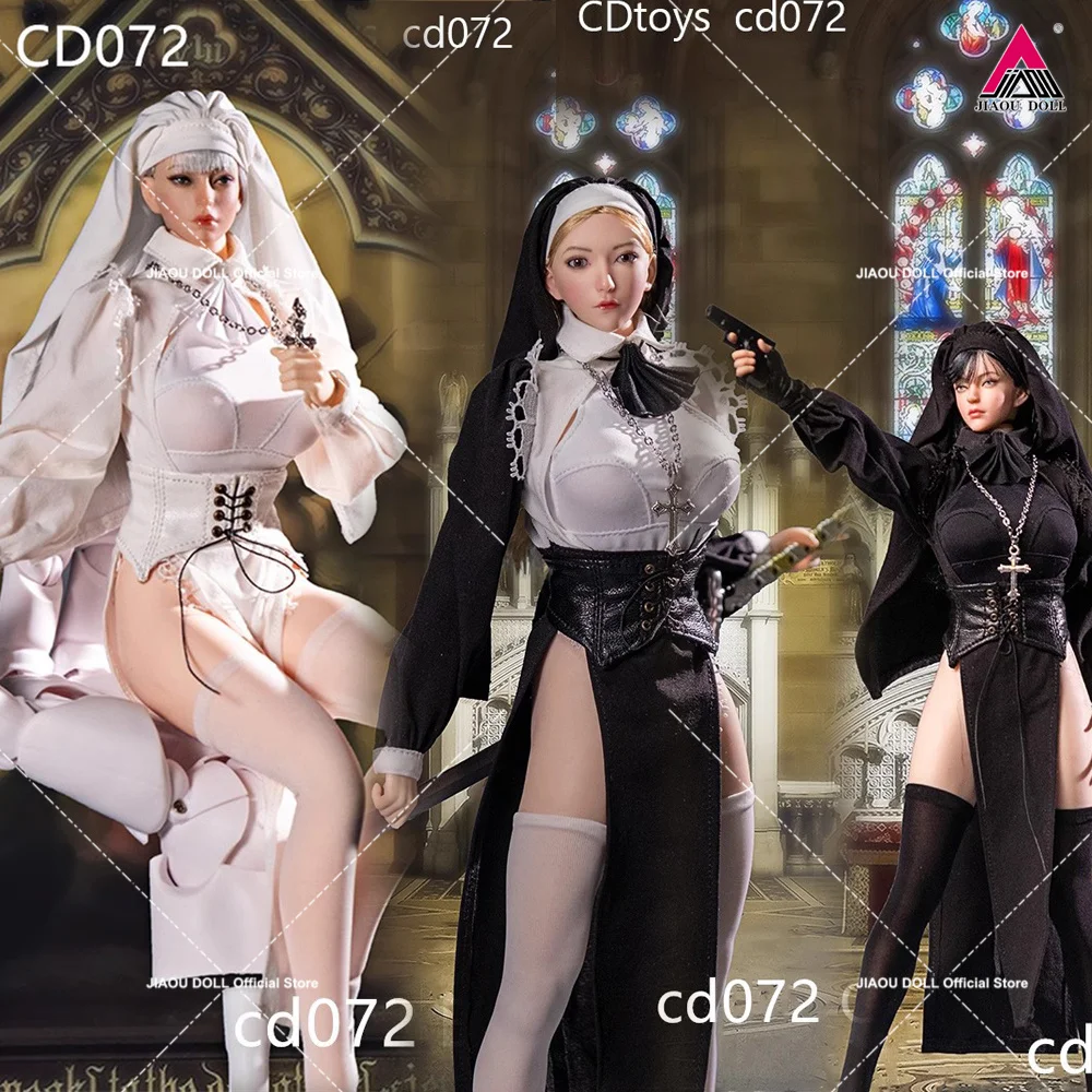 

Presale cdtoys cd072 1/6 Cosplay Halloween Nun Costume Clothes Model Fit 12'' Female Soldier Action Figure Body Dolls