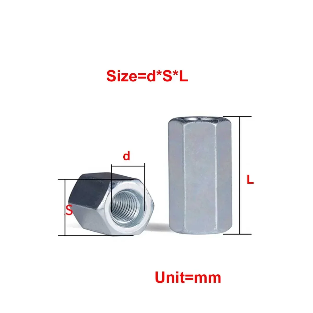 

Of Galvanized Extended Hexagonal Nuts/Welding, Bolts, Threaded Rod Joints M4M5M6M8M10