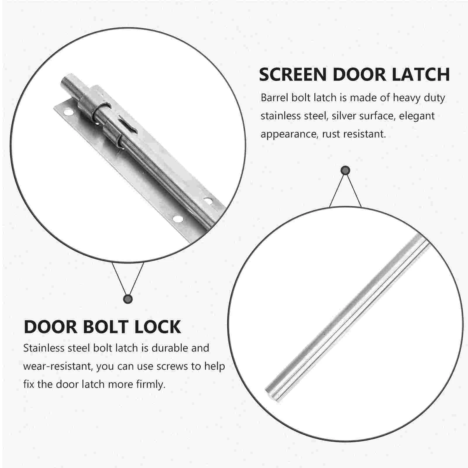 Heavy Duty Stainless Steel Door Bolt Latch 400mm 12 Core Gate Drop Rod Slide Lock for Wooden Fence Security Door Latch Anti Rust