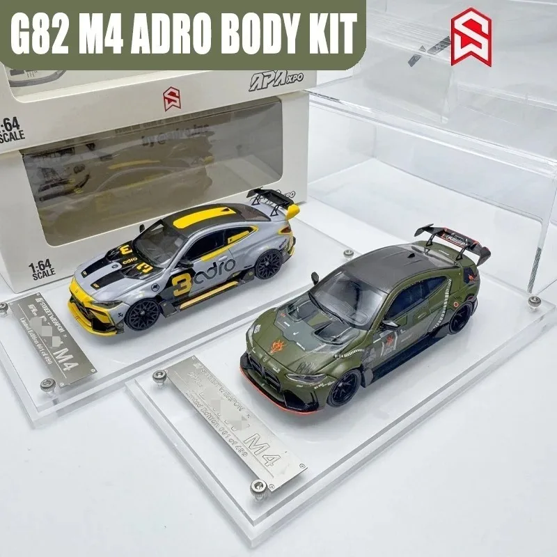 SW 1/64 G82 M4 ADRO BODY KIT Komplett aus Kohlefaser Schwarzes Legierungs-Motorsportfahrzeug Spielzeug Druckguss Metallmodell Sammlung Jungen Weihnachtsgeschenke