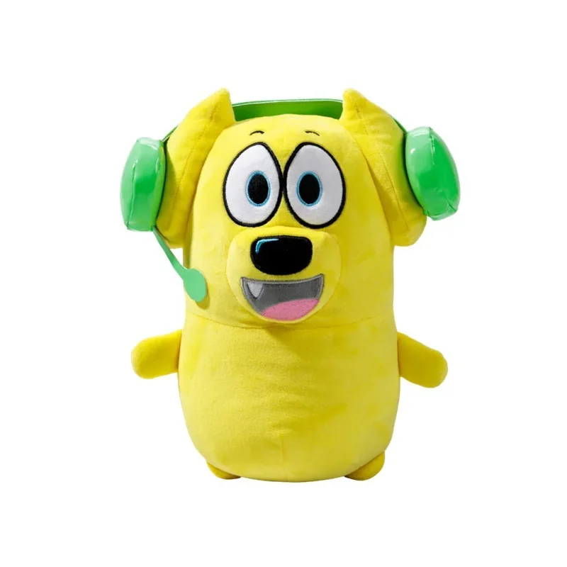 Nuevo paquete de acurrucarse Tylerred y Snowii, juguetes de peluche, cantante, cachorro, usando auriculares, perro amarillo y blanco, muñeco de peluche, regalos