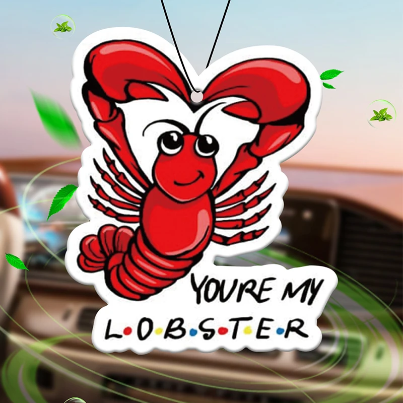 You Are My Lobster Hilton (Hotel Scent) Car Air Freshener |   Rearview Mirror Hanger & Dual-Purpose Air Vent Clip |   Natural Material Aromatherapy Tablets |   Long-Lasting Fragrance for 90 Days |   Alcohol-Free |   Not Afraid of Direct Exposure to the Sun |   Designed Specifically for Odor Removal in Cars, Closets, and Bathrooms. |   Cartoon Animation Graphics |   Unisex |   Luxury-Grade Fragrance |   The Same Ocean-Themed Design as Five-Star Hotels