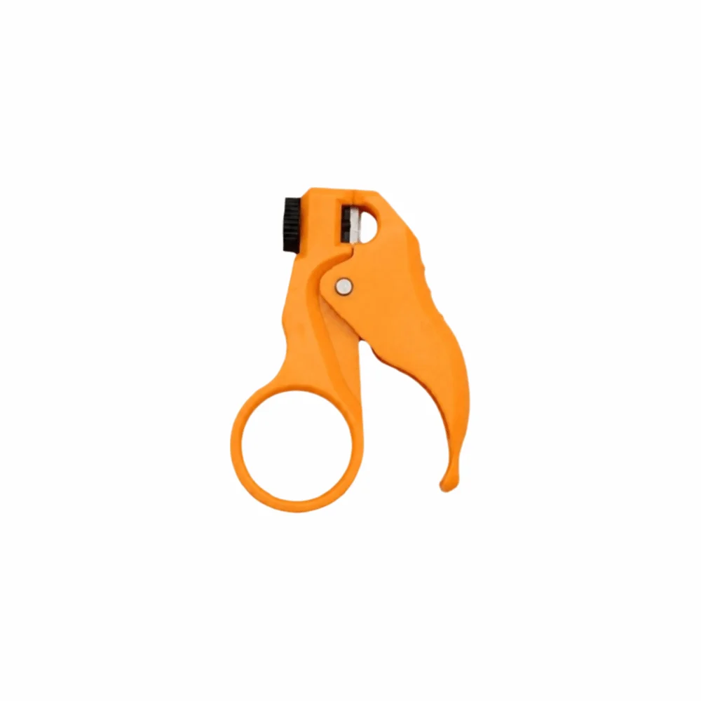New One-Handed Mini Wire Stripper Ring Finger Grip Spring Assisted Crimper Pliers Cable Stripper for Cat5e-Cat8 Network Cable