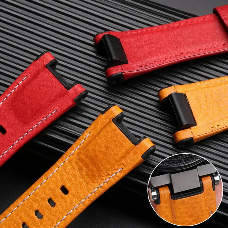 Leather watch bandFor Casio GST-B100 410 W100 S110 S100  W300 210 Hagane No Boukenshin Watch Strap 26mm nylon wristband Bracelet