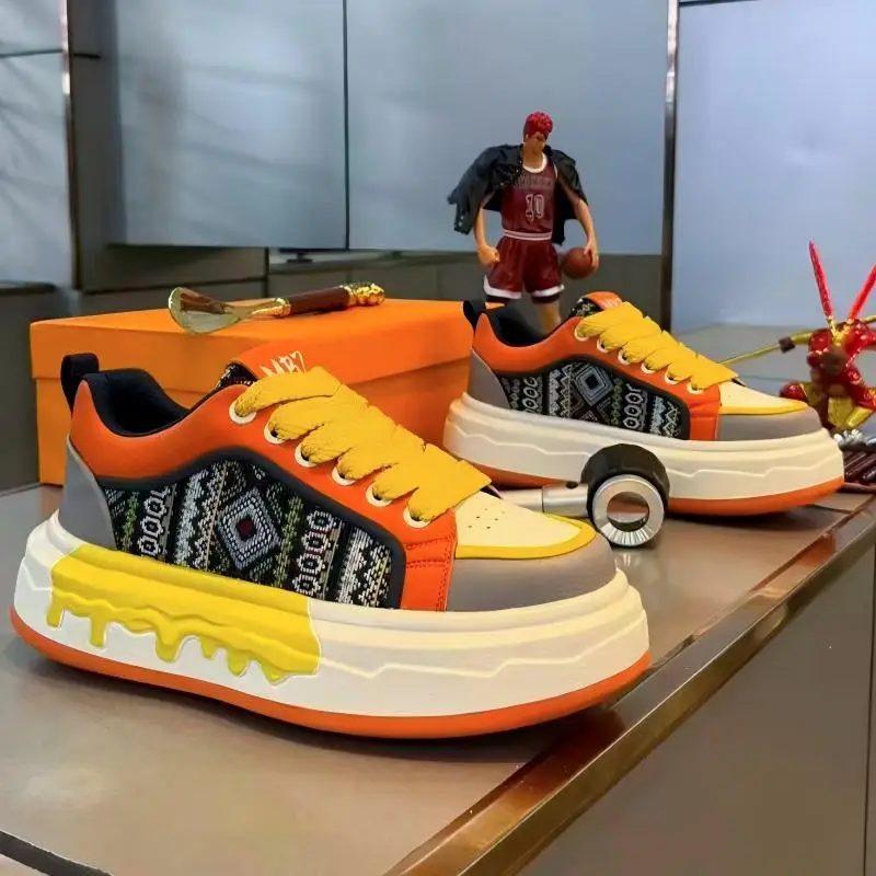 

Spring 2026 Men's Casual Canvas oes Korean Sle Trendy All-Match Sneakers Leisure Student Platform Shoes