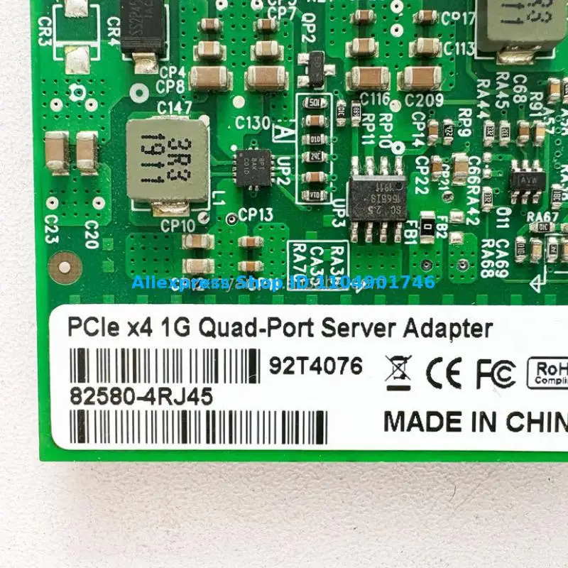 92T4077 92T4076 82580-4RJ45 PCIe X4 1G Adaptador de servidor de computadora integrado de cuatro puertos
