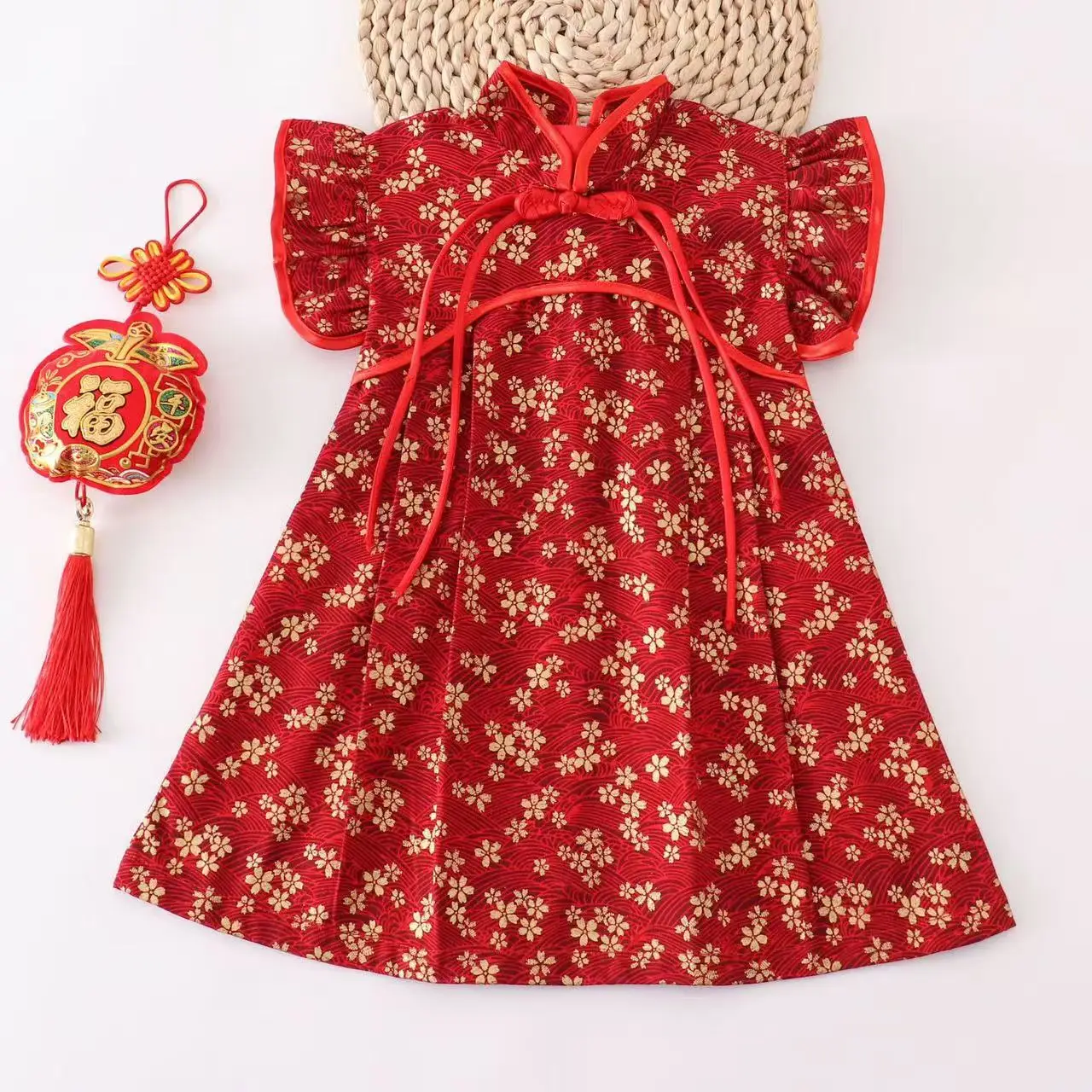 

Performance Outfit Kids Chinese Cheongsam Costume Baby Girl Clothes