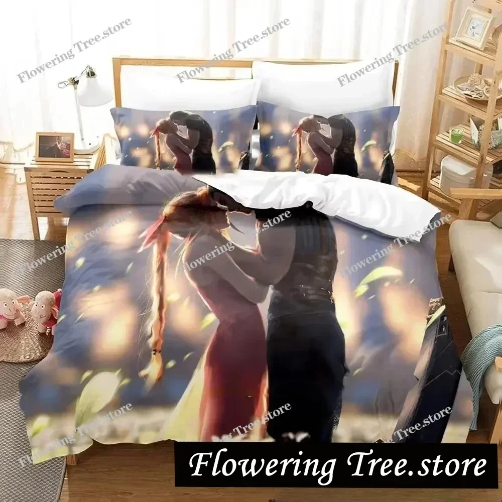 3D Print Game Crisis Core Final Fantasy VII Bedding Set Boys Girls Twin Queen King Size Duvet Cover Pillowcase Bed boys Adult029