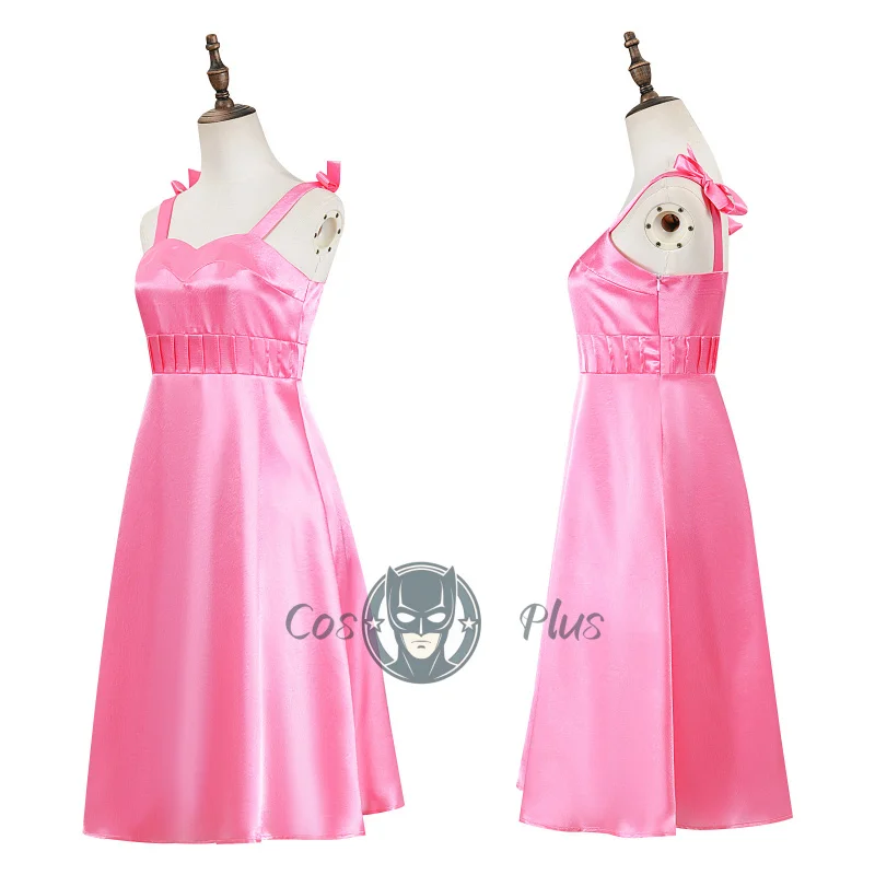 حسناء جيبسون تأثيري حلي التلفزيون أبل عصير الخل تأثيري النساء الفتيات اليومية الوردي فستان الملابس هالوين فستان حفلة تنكرية