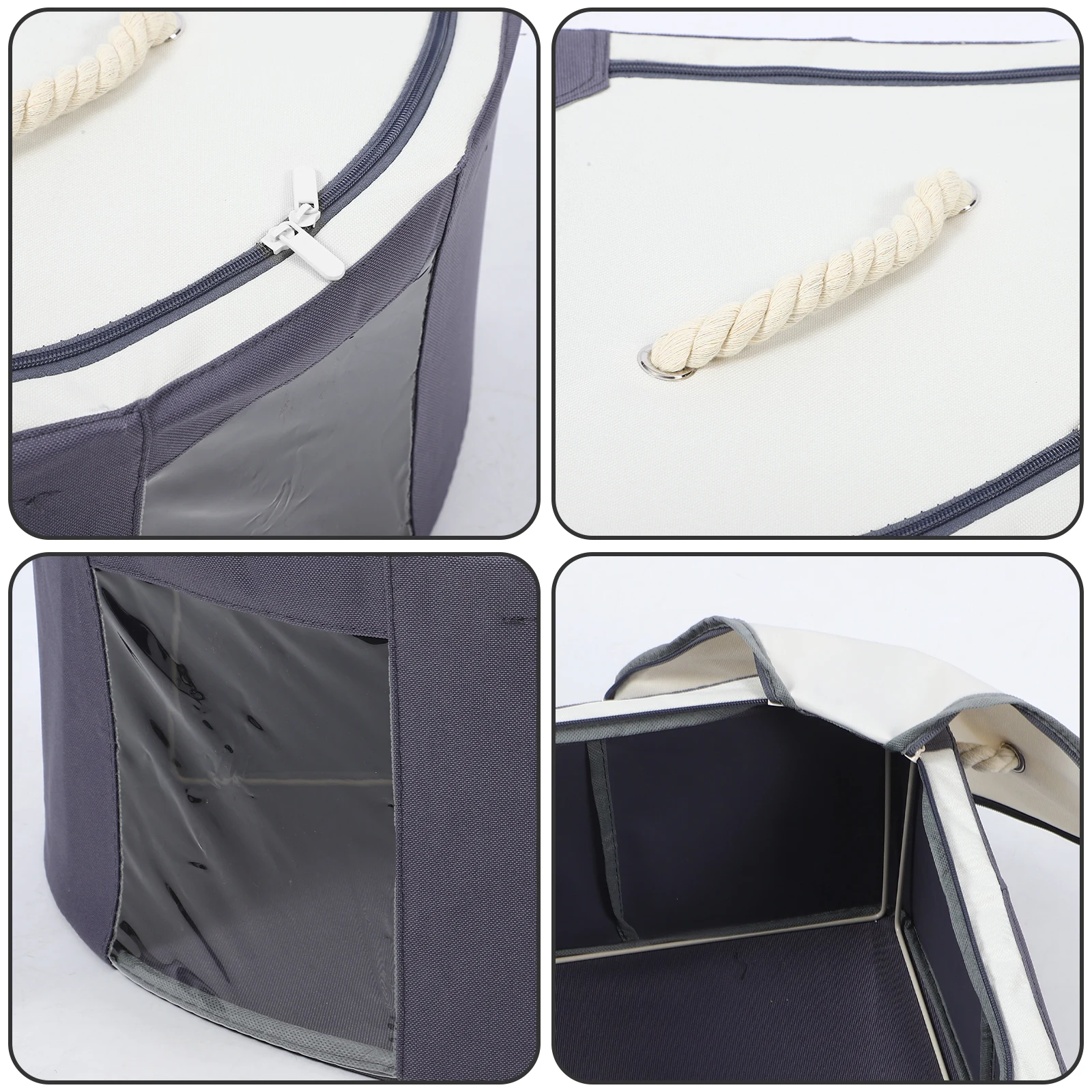 

Waterproof Storage Box Thickened Oxford Cloth Foldable Triangle Home Corner Organizer Collapsible Bins Clear Window Housewares