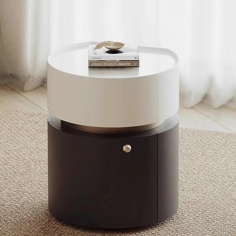 

Bedside table Cream wind creative cabinet Italian minimalist storage small cabinet Small apartment sofa edge few