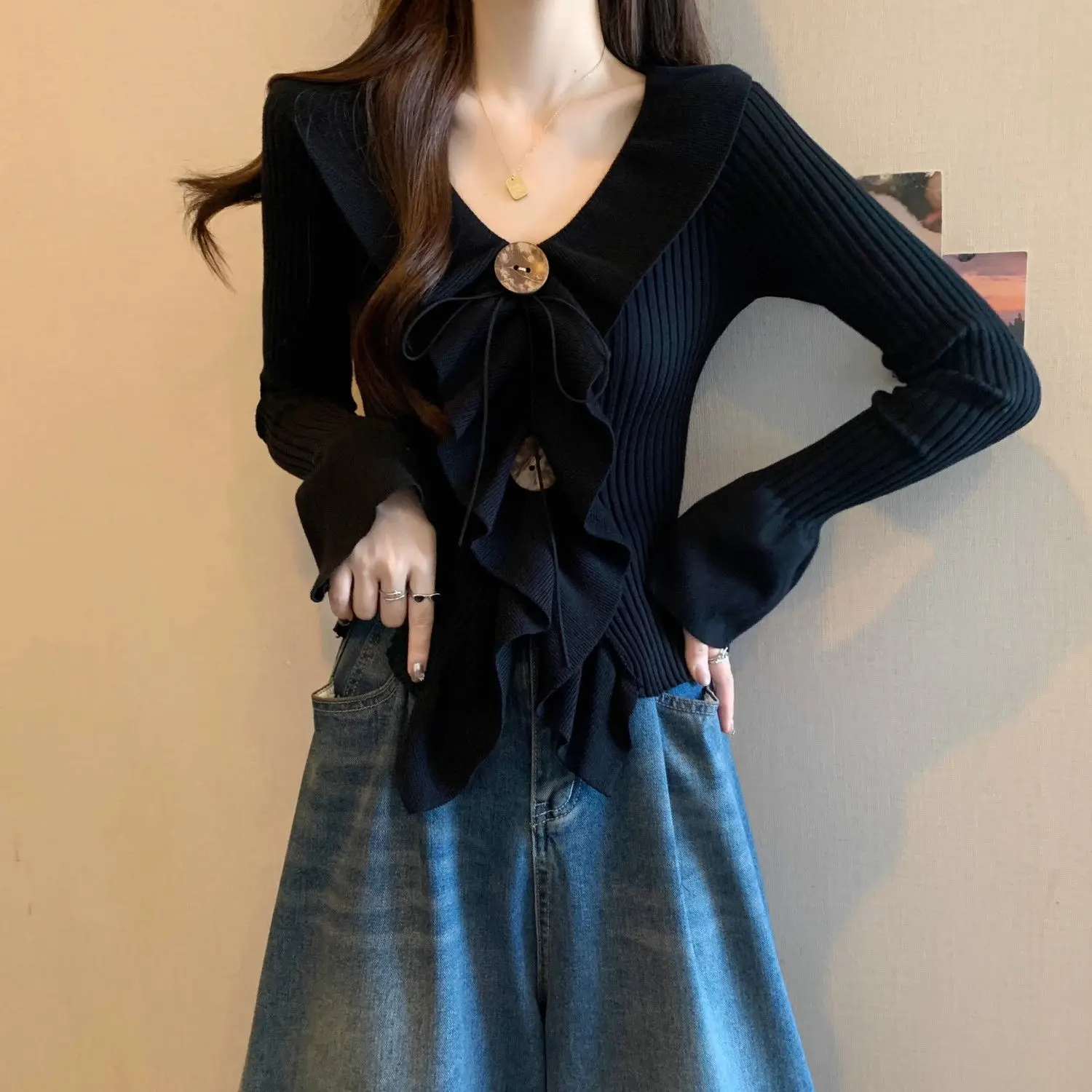 

Sweaters Jumpers Pullovers Woman Body Cotton E-Girl Styling Oversize Street Urban Y2K Fashion Fashions Celebrity Winter Youth BF