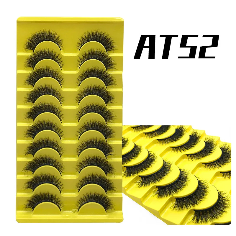 10 par rzęs Cat Eye Lashes Faux Mink Eyelashes Naturalne długie rzęsy Full Strip Lashes Winged End Eye Elongated Fake Lashes Soft Eyelashes