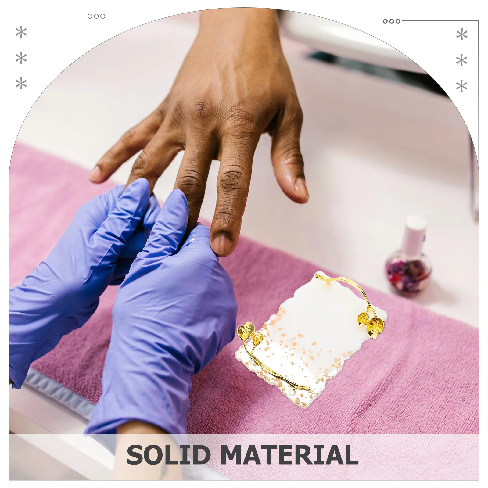 

Art Plates Kit Resin Gel Polish Tray Makeup Mixing Plate Nail Display Pallet Gel Polish Plates Nail Art Supplies