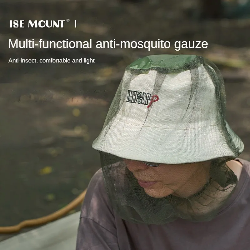 ISE MOUNT Outdoor Insect repellent yarn cap,Anti-mosquito tools,anti-mosquito mesh yarnfishing or camping gear